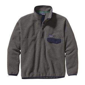 Patagonia grey synchilla fleece pullover